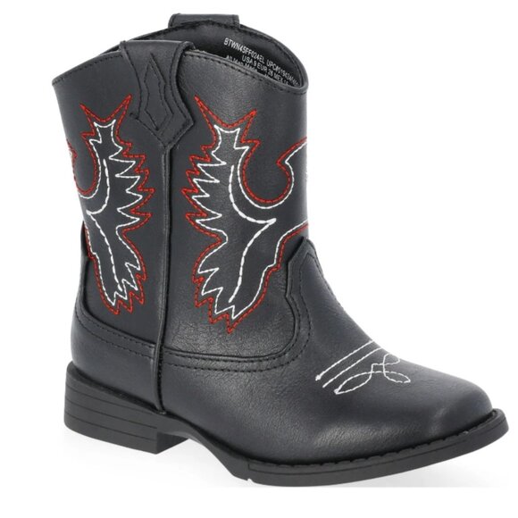Wonder Nation Kids Boots with Red and White Stitching - Picture 8 of 8